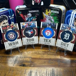 Corey Seager,Vladimir Guerrero Jr.,CJ Abram’s,Miguel Cabrera Game relic patch .